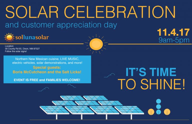 Solar Celebration Happening Saturday November 4th!